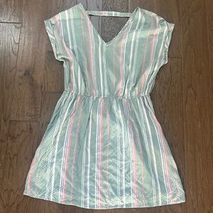 Pink Rose light green striped dress size XL